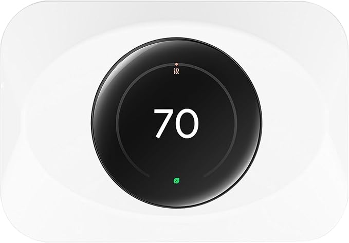 Nest Thermostat Wall Plate Cover Compatible with Google Nest Learning Thermostat (4th Gen), Practical Nest Thermostat Trim Kit, Nest Learning Thermostat 4 Accessory, Snap fit Design, White