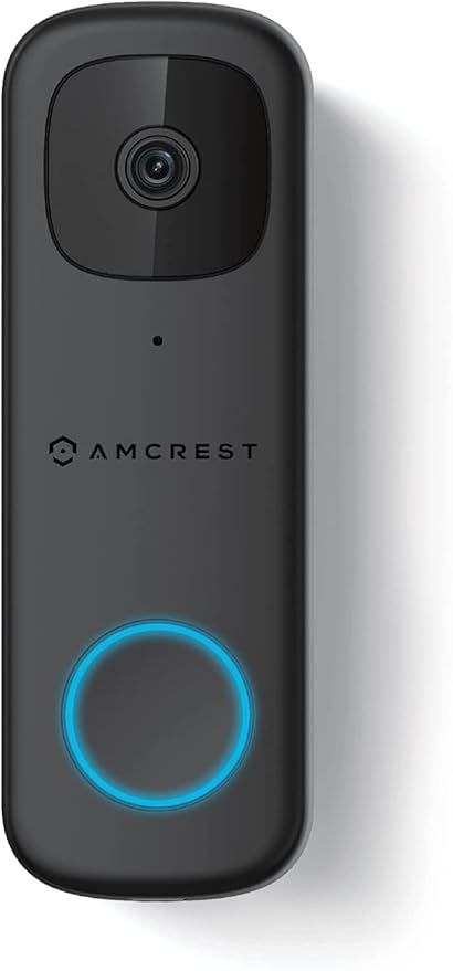 Amcrest 4MP Video Doorbell Camera Pro, Outdoor Smart Home 2.4GHz and 5GHz Wireless WiFi, Micro SD Card, AI Human Detection, IP65 Weatherproof, 2-Way Audio, 164º Wide-Angle Wi-Fi AD410
