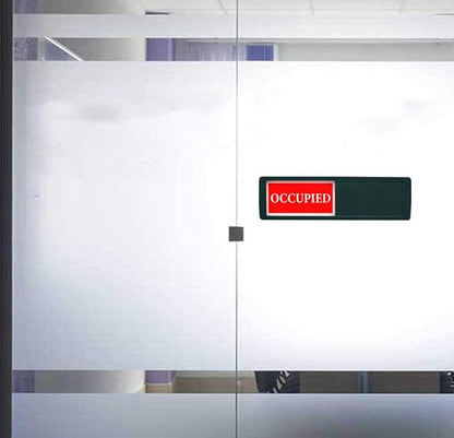 Vacant Occupied Sign - Magnetic Double-Sided Bathroom Door Sign for Home, Office, Restroom - Easy to Flip, Durable Design, Black