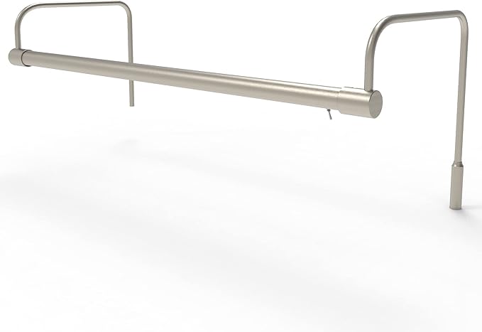Cocoweb 21 Inch Tru-Slim Satin Nickel Picture Light - LED, 2700K, Adjustable Arm, Plug-in, Toggle Switch, Sleek and Compact Design