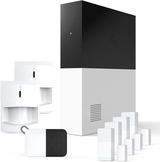 Abode 8 Piece Wireless Smart Security System - Works with Apple HomeKit, Z-Wave and Zigbee Devices - Expandable to Protect Your Whole Home - Easy DIY Installation - Optional Professional Monitoring