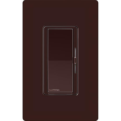 Lutron Diva Smart Dimmer Light Switch for Caseta Lighting (Lutron Smart Hub Required), for LED Lights, 150W, Single-Pole/3-Way, No Neutral, Brown (DVRF-6L-BR)