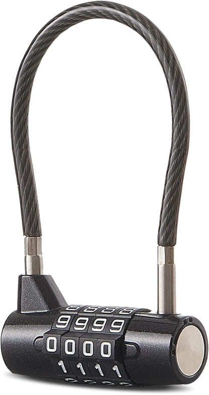 Combination Lock Cable Lock with 4 Digits Cabinet Lock with 3.5" Cable Length Twist 3.5" Length Durable Cable Ideal for lockers, Gym, Toolbox, Case Small Size Short Cable (3.5")