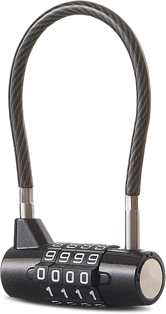 Combination Lock Cable Lock with 4 Digits Cabinet Lock with 3.5" Cable Length Twist 3.5" Length Durable Cable Ideal for lockers, Gym, Toolbox, Case Small Size Short Cable (3.5")