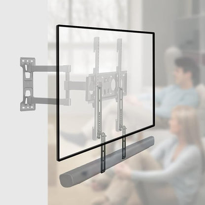 Universal Sound Bar Mount Bracket for Above/Under TV, Fits 23-65 Inch TVs, up to 22 lbs by XINLEI SBR301