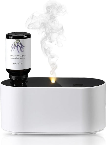 Waterless Diffuser for Essential Oil, Battery Operated Scent Air Aromatherapy Diffuser, Mini Aroma Diffusers with 3 Intermittent Mist Modes, Cycle Start for 400-700 sq.ft Home Office Bedroom