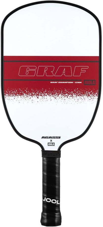 JOOLA Agassi/GRAF Champion Set with Pickleball Paddles, Balls & Sling Bag - Sandblasted Pickleball Racket - Agassi Shape with Extended Sweet Spot - UPA-A Certified - USAP Approved - NFC Chip Enabled