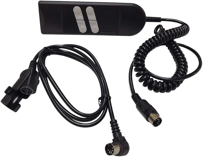 Fromann Recliners Remote Hand Control Handset 180 Degree 5 Pin 4/6 Button with 90 Degree Extension Cord for Power Sofa and Lift Chairs