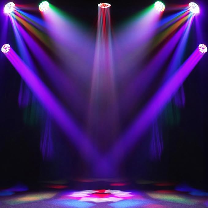 SHEHDS 19x40W LED Moving Head Light, RGBW LED Stage Light with RGB Ring Effects, with Zoom, Beam Effect, 360° Rotation, for Outdoor Concert Performance, Theater, School Show