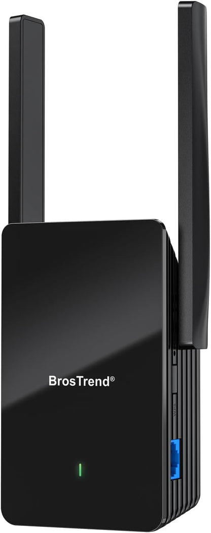 BrosTrend WiFi 6 Extender AX1500 WiFi Booster for Home WiFi Range Extender Covers Up to 2,000 sq.ft and 40 Devices, Dual Band Amplificateur WiFi with Gigabit Ethernet Port Works with Any WiFi Routers
