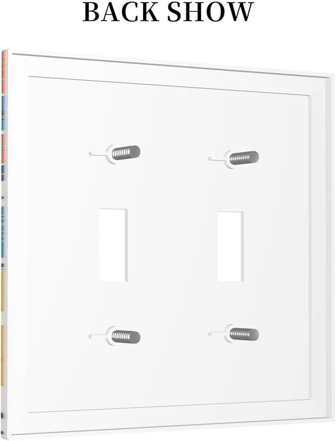 Nature Flowers Botany Plant Art Floral Decorative Switch Plates 2 Gang Double Toggle Outlet Light Switch Cover Wall Plate Electrical Faceplate for Bedroom Bathroom Decor