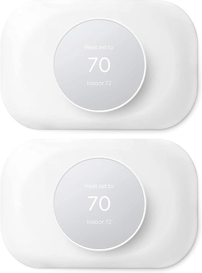 Compatible with Google Thermostat 2020 Wall Plate Cover - Petrichor Nest Thermostat Trim Kit, Made for Google Nest Thermostat 2020, Cover Imperfections Easy to Install - White（2 Pack）