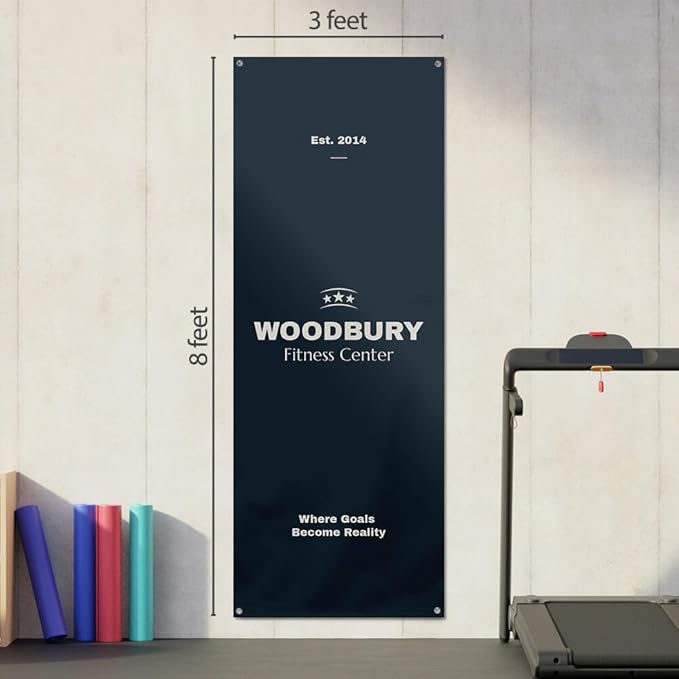 Staples Custom Scrim Vinyl Banner - 36" x 96" Quote Banner with 4 Grommets - Durable Outdoor Sign for Events, Promotions, and Business Advertising (American Flag)