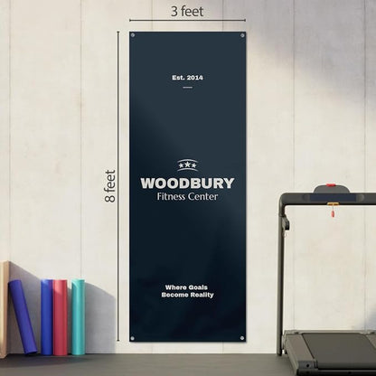 Staples Custom Scrim Vinyl Banner - 36W" x 96L" Quote Banner with 4 Grommets - Durable Outdoor Sign for Events, Promotions, and Business Advertising (Wood)