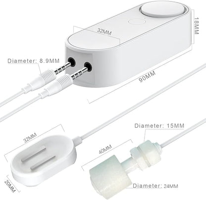 WiFi Water Leak / Water Level 2 in 1 Detector, Smart Water Sensor Alarms, Detached 16.4FT Dual Detection Line, Left and Right Dual Alarms, Remote App Monitoring, Dual Alerts, AAA Battery Powered