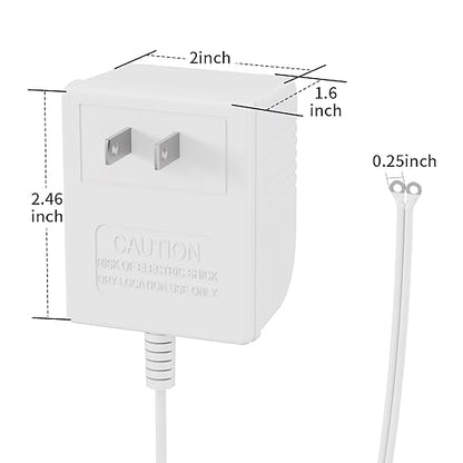 18V Video Doorbell Power Transformer,18Volt 500MA Doorbell Power Adapter, Compatible with Ring, Nest, Wyze, Arlo Wireless Video doorbell(26ft Cable,White)