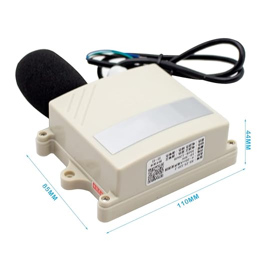 IP65 Noise Meter Sensor, Environmental Noise Online Monitoring Meter Noise Transmitter Decibel Detector Sound Level Meter 30-120DB (Output Signal 4-20mA)