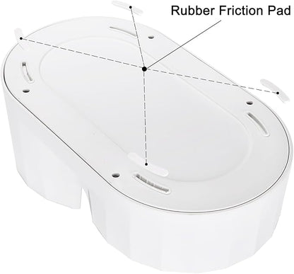 RIZZARI Pet Water Bowl Dispenser: 4L Automatic Stainless Steel Gravity Feeder with Specialized Brush and Triple Filter - Large Capacity for Cats and Dogs with Joint Spine Pain - for Kitchen Bedroom