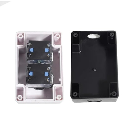 Rain Proof Up-Down Switch Control Station, Momentary Push Button Station Red Green Sign Pushbutton Switches Station AC 660V 10A -Start/Stop-Box Crane Pendant Hoist Push Button Switch