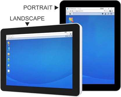 GreenTouch 8 Inch Multi-Point Capacitive Touch Screen Display -1024 * 600 Resolution -HDMI/VGA Input Silver Bezel