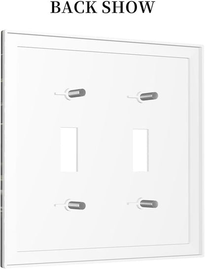 Fox Morris Plants Flowers Vine Colorful Floral Decorative Switch Plates 2 Gang Double Toggle Outlet Light Switch Cover Wall Plate Electrical Faceplate For Bed Room Living Room Decor
