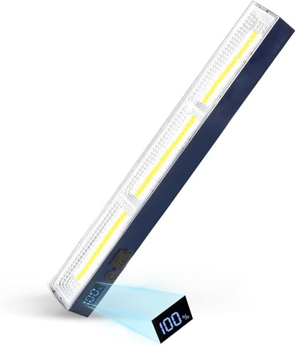 LETOUR Magnetic Light BAR, 11.81-inches 5000mAh 6000 Lumens Rechargeable Portable Lamp Built in 165 LED Bulbs,with Handy Hook with 2 Magnets Endurance