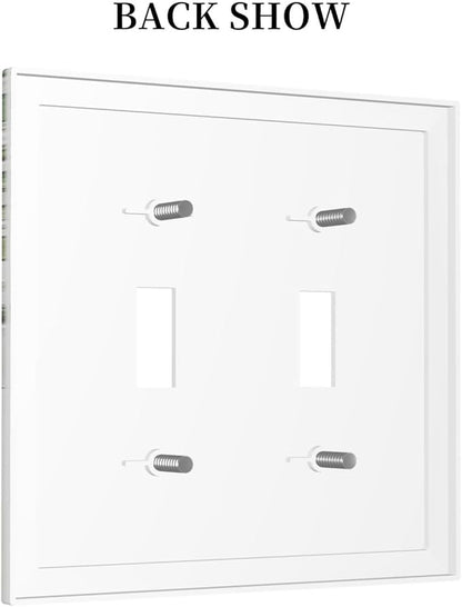 Decorative Switch Plates Sage Green Eucalyptus Watercolor Plant Leaves 2 Gang Double Toggle Outlet Light Switch Cover Wall Plate Electrical Faceplate for Bedroom Bathroom Decor