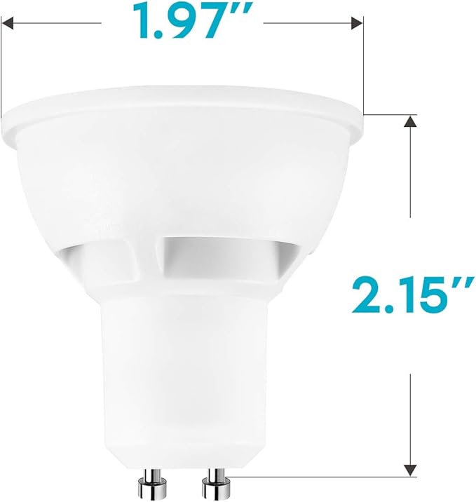 LUXRITE MR16 GU10 LED Bulbs Dimmable, 50W Halogen Equivalent, 4000K Cool White, 500 Lumens, 120V Spotlight LED Bulb GU10, Enclosed Fixture Rated, Perfect for Landscape or Home Lighting (12 Pack)