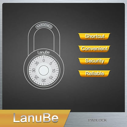 LanuBe Standard Dial Combination Lock, 2 inches. Wide, with Different Combinations, Purple Turnplate, Pack of 24; Lock for School, Employee, Gym Sports Locker, Case, Toolbox