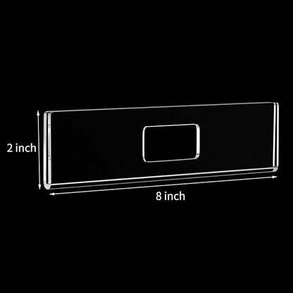Acrylic 12 Pack Wall Name Plates Holder for Desks, AITEE 2x8 Clear Wall Mount Name Plate Display with 3M Tapes, Floating Door Name Plates Set for Office Home School Classroom Teacher