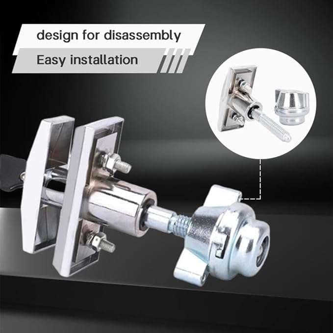 Vending Machine Key,Half Zinc and Half Aluminum T-Shaped Non Universal Anti-Theft Lock Core Handle Automatic Water Vending Machine Lock,Suitable for Coin Operated Game Machines,Etc (Silver)