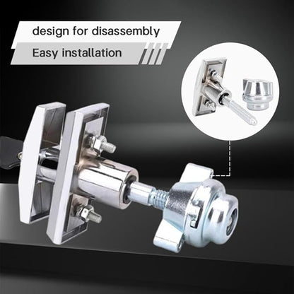 Vending Machine Key,Half Zinc and Half Aluminum T-Shaped Non Universal Anti-Theft Lock Core Handle Automatic Water Vending Machine Lock,Suitable for Coin Operated Game Machines,Etc (Silver)
