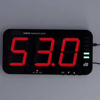 Wall Hanging Sound Level Meter, 30-130 DB Decibel Meter Sound Level Reader 13in Digital Screen Noise Monitoring Device for Office