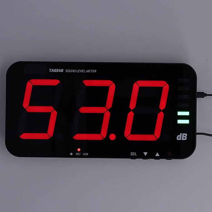 Pssopp 13in Screen Sound Level Meter, Digital Decibel Reader with Adjustable Brightness and Alarm Function, for Environmental Noise Monitoring