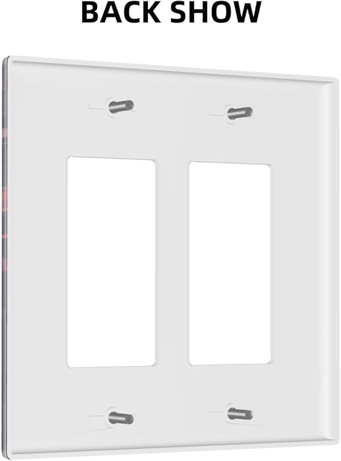 Decorative Outlet Covers Purple Space Astronaut Planet 2 Gang Wall Plate Double Rocker Two Switch Wall Cover Plate Jumbo Dual Electrical GFCI Face Plate for Bedroom Home Decor