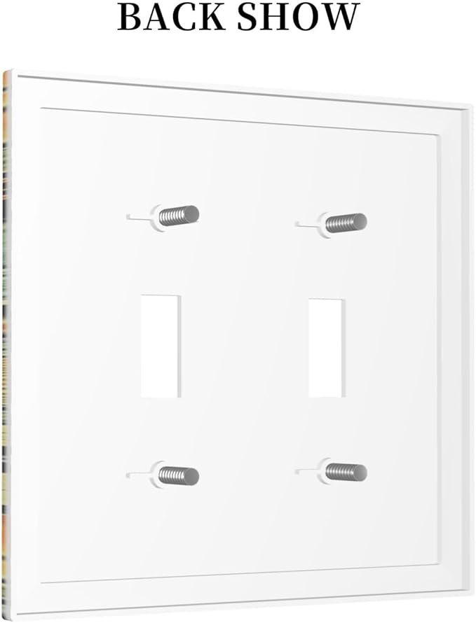 Decorative Switch Plates William Morris Vintage Floral Green Yellow 2 Gang Double Toggle Outlet Light Switch Cover Wall Plate Electrical Faceplate for Bedroom Home Decor