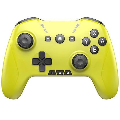 Bluetooth Controller for Switch/Mac/PC/Steam/Mobile Phone/iOS/Android//TV/iPad/Table/Apple Arcade MFi Games, switch pro controller wireless with Adjustable Dual Motion,Turbo,Macros,6-Axis,Wake Up for Black Myth: Wukong (Black) (Purple) (Yellow)