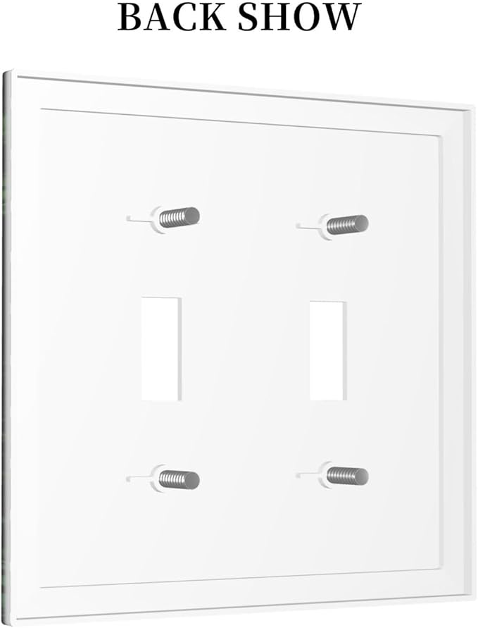 Decorative Light Switch Plate Covers Boho Red Mushroom Green Leaf Plants Floral 2 Gang Wall Plate Double Toggle Switch Cover Plate Electric Dual Device Electrical Faceplate