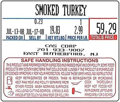 VisionTechShop LST-8030 Printing Scale Label, 58 x 50 mm, Non-UPC/Safe Handling, 12 Rolls Per Case
