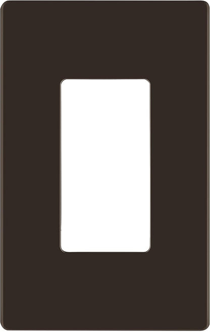 LIDER Matte Finish Decorator Switch Cover, Screwless Wall Plate, Mid-Size 1-Gang 4.88" x 3.11", Unbreakable Polycarbonate Thermoplastic, UL Listed, LSWP-31M-BR, Brown