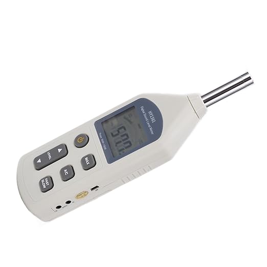 Digital Sound Level Meter with LCD Screen, Handheld Decibel Monitor 30-130dBA, 35-130dBC - Sensor, Backlit Display, Ideal for Noise Measurement
