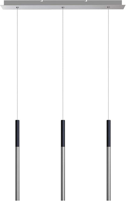 ALTAIR 3 Mini Pendant Lighting Black-Nickel - LED Hanging Light Fixture for Kitchen Island, Bar, Foyer - Cluster Pendants - Dimmable, Adjustable Wire, Lamp Bulb Included