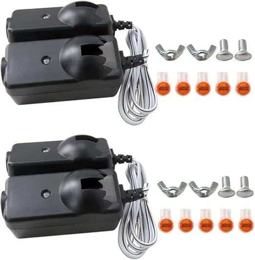 2-Pack Garage Door Opener Safety Sensor Kit Fit for LiftMaster 2000SDR, 2500B, 2500B, 2500D, 3130M, 3240M, 3245M, 3575S, 3585S, 3595S, 3800P, 3800PLD, ATS2113X0