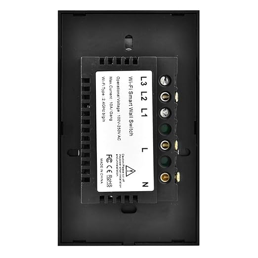 1-Way Smart Switch Wall Light Control Touch (US Black)