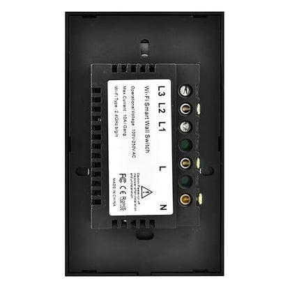 1-Way Smart Switch Wall Light Control Touch (US Black)