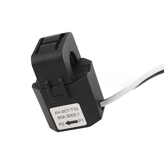 Smart Energy Monitor, Bidirectional Solar PV Grid Power Meter with 80A CT Clamp Sensor, for, Real Time Voltage Current Power Factor Monitoring