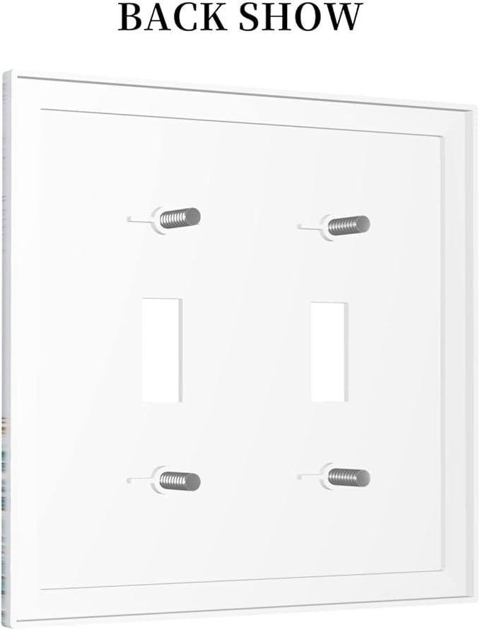 Decorative Switch Plates The Great Wave Off Kanagawa With Sakura 2 Gang Double Toggle Outlet Light Switch Cover Wall Plate Electrical Faceplate for Bedroom Bathroom Decor