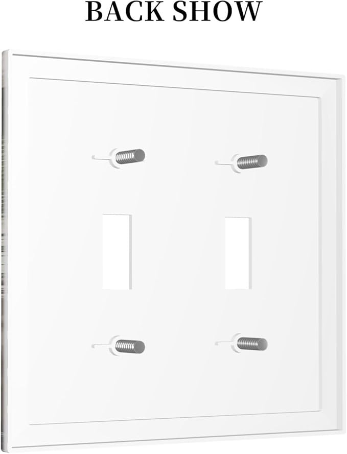 Funny Dog Rustic Farmhouse Wooden Fence Labrador Decorative Switch Plates 2 Gang Double Toggle Outlet Light Switch Cover Wall Plate Electrical Faceplate For Kids Room Bathroom Decor