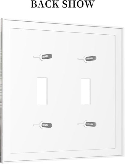 Funny Dog Rustic Farmhouse Wooden Fence Labrador Decorative Switch Plates 2 Gang Double Toggle Outlet Light Switch Cover Wall Plate Electrical Faceplate For Kids Room Bathroom Decor