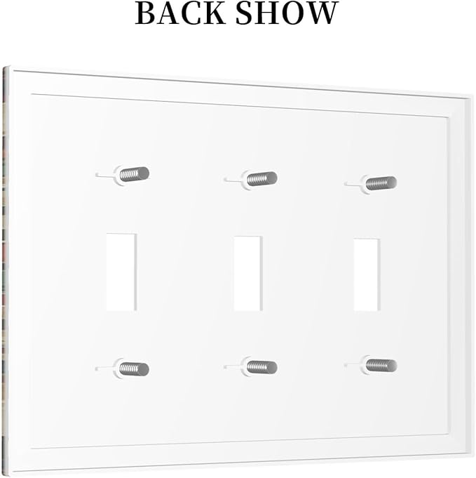 Decorative Switch Plates Southwest Rustic American Indian Aztec Boho 3 Gang Wall Plate Triple Toggle Light Switch Cover Faceplate Electrical Wall Panels for Bed Room living Room Decor